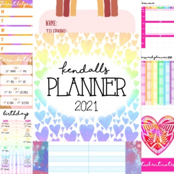 Preview of Editable Digital/Printable Teacher Planner and Diary FREEBIE
