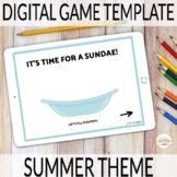 Editable Digital Review Game Template for Spanish Ice Crea