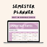 Editable Digital Semester Planner for Teachers | Google Do