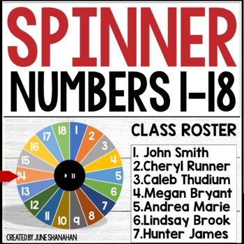 Preview of Digital Spinner Random Name Picker Editable Freebie