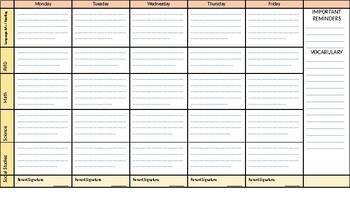 Preview of Editable Digital Student Planner to write homework