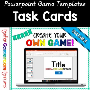 Preview of Editable Digital Task Cards Powerpoint Game Template
