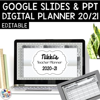 Preview of Editable Digital Teacher Planner 2023 24 | Google Slides and PowerPoint