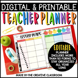 Editable Digital Teacher Planner and Binder - Rainbow Appl