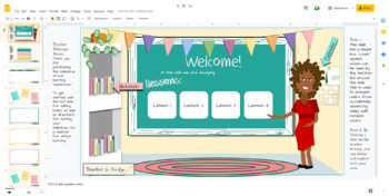 Preview of Editable Digital Virtual Classroom Unit Template