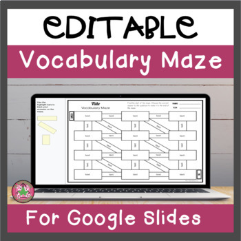 Preview of Editable Digital Vocabulary Maze Template