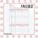 Editable Digital and Printable Lesson Planning Template (W