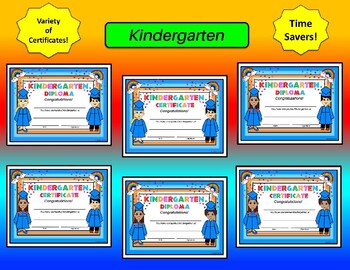 Editable Diplomas - Preschool, Pre-K, and Kindergarten by Diazi Blue ...