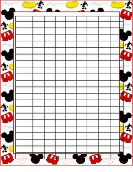 Preview of Editable Disney Inspired Grade Sheet