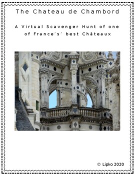 Preview of Editable  Digital Scavenger Hunt Château de Chambord French and English Versions