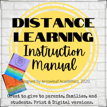Preview of Editable Take Home Distance & Remote Learning Instruction Manual Flipbook