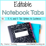 Editable Divider Tabs for Spiral and Composition Notebooks
