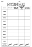 Editable Division with Remainders Worksheet