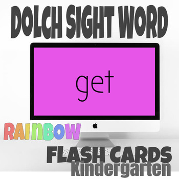 Preview of Editable Dolch Sight Word Flash Cards Kinder Google Slides