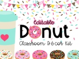 Editable Donut Classroom Decor Kit