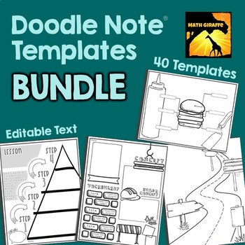 Editable Doodle Note Templates BUNDLE