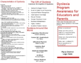 Editable Dyslexia Brochure