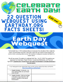 Editable Earth Day Explorer WebQuest : Pollution/Conservat