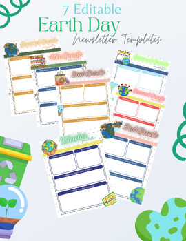 Preview of Editable Earth Day Newsletter Templates