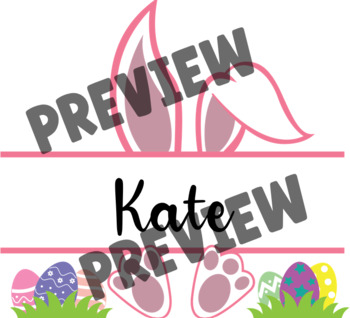 Editable Easter Bunny Name Tags - Font Included | TPT