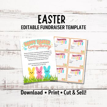 Preview of Editable Easter Candy Gram Flyer, Easter Candy Gram Fundraiser