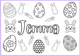 Editable Easter Coloring Sheet