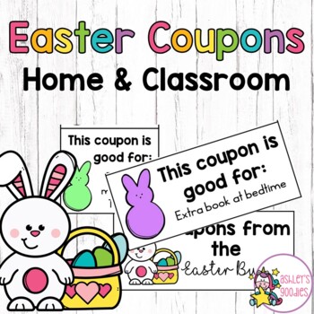 Preview of Editable Easter Coupons for Home and School