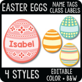Editable Easter Egg Name Tags, Easter Classroom Decor, Spr