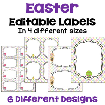 Preview of Editable Easter Labels