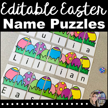 Preview of Editable Easter Name Puzzles