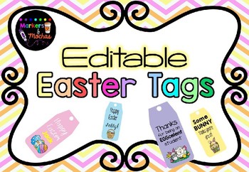 Preview of Editable Easter Tags