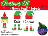 Editable Elf Name Tags - Font Included