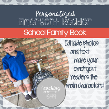 Preview of Editable Emergent Reader: My School Family