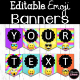 Editable Classroom Decor Emoji Banner