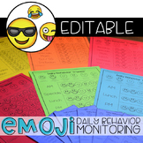 Editable Emoji Daily Behavior Monitoring Form | Communicat