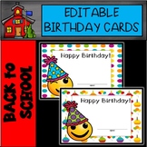 Editable Emoji Happy Birthday Cards