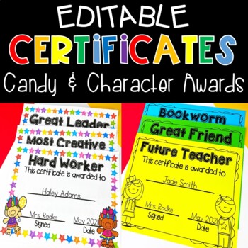 Preview of Editable End Of Year Certificates and Awards