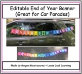 Editable Rainbow Banner (Great for Car Parades)