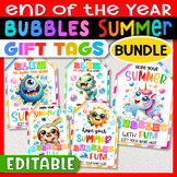 Editable End of Year Bubble Gift Tags Printable | Summer B