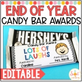 Editable End of Year Candy Bar Awards | Student Awards Cer