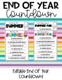 Editable End of Year Countdown-PowerPoint Version