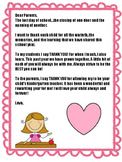 Editable End of Year Note to Parents & Students