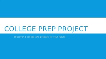 Preview of Editable End of Year Project College Study