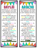 Editable End of Year Student Bookmark!