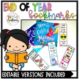 Editable End of Year Student Gift Bookmarks