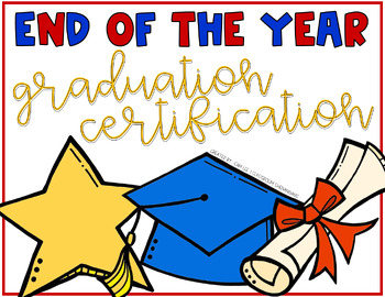 Preview of Graduation Diploma Certificate | Editable & Free | End of the Year