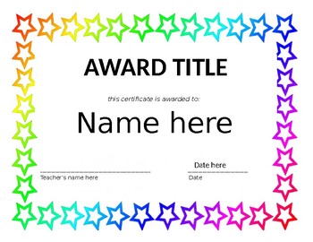 Editable End Of The Year Award Templates By Lifewithonesies Tpt