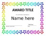 Editable End of the Year Award Templates