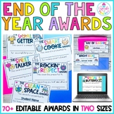 Editable End of the Year Awards | Printable or DIGITAL | G