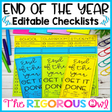 Editable End of the Year Checklist Brochure